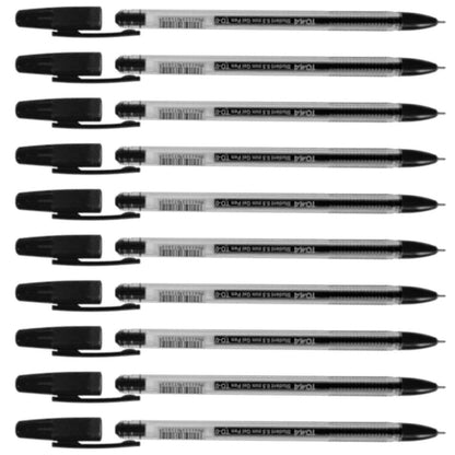 Ballpoint Pens, Gel Ink Ballpoint Pens, Smudge Free, Extra Fine Point 0.5 mm, Ideal for School, Office (Black, 10 Pens)