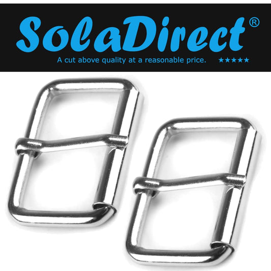 10 x 40 mm Belt Buckles Single Prong Square Replacement Buckle Men Women Belt, Metal, Silver