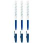 Ballpoint Pens, Smudge Free Ballpoint Pens, Extra Fine Point 0.5 mm, Ideal for School, Office, Everyday Use (Blue, 3 Pens)