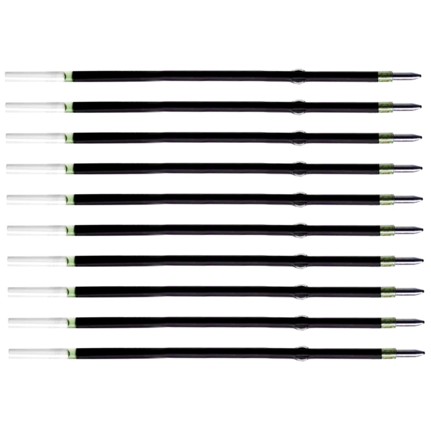 10 Pcs Ballpoint Pen Refills, Length 107 mm, Retractable Pen Refills, Smooth Writing, Smudge Free Ballpoint Pen Refills (Green)