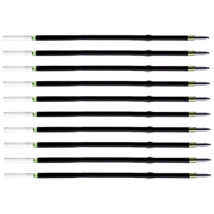 10 Pcs Ballpoint Pen Refills, Length 107 mm, Retractable Pen Refills, Smooth Writing, Smudge Free Ballpoint Pen Refills (Green)