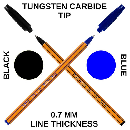 Ballpoint Pens, Smudge Free Ballpoint Pens, Fine Point 0.7 mm, Ideal for School, Office, Everyday Use (Blue, 10 Pens)