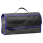 Car Boot Organiser Bag Anti Slip Foldable for Boot Storage Case Tool Bag Boot Tidy Bag, Suitable for All Vehicles, Black & Blue (M)