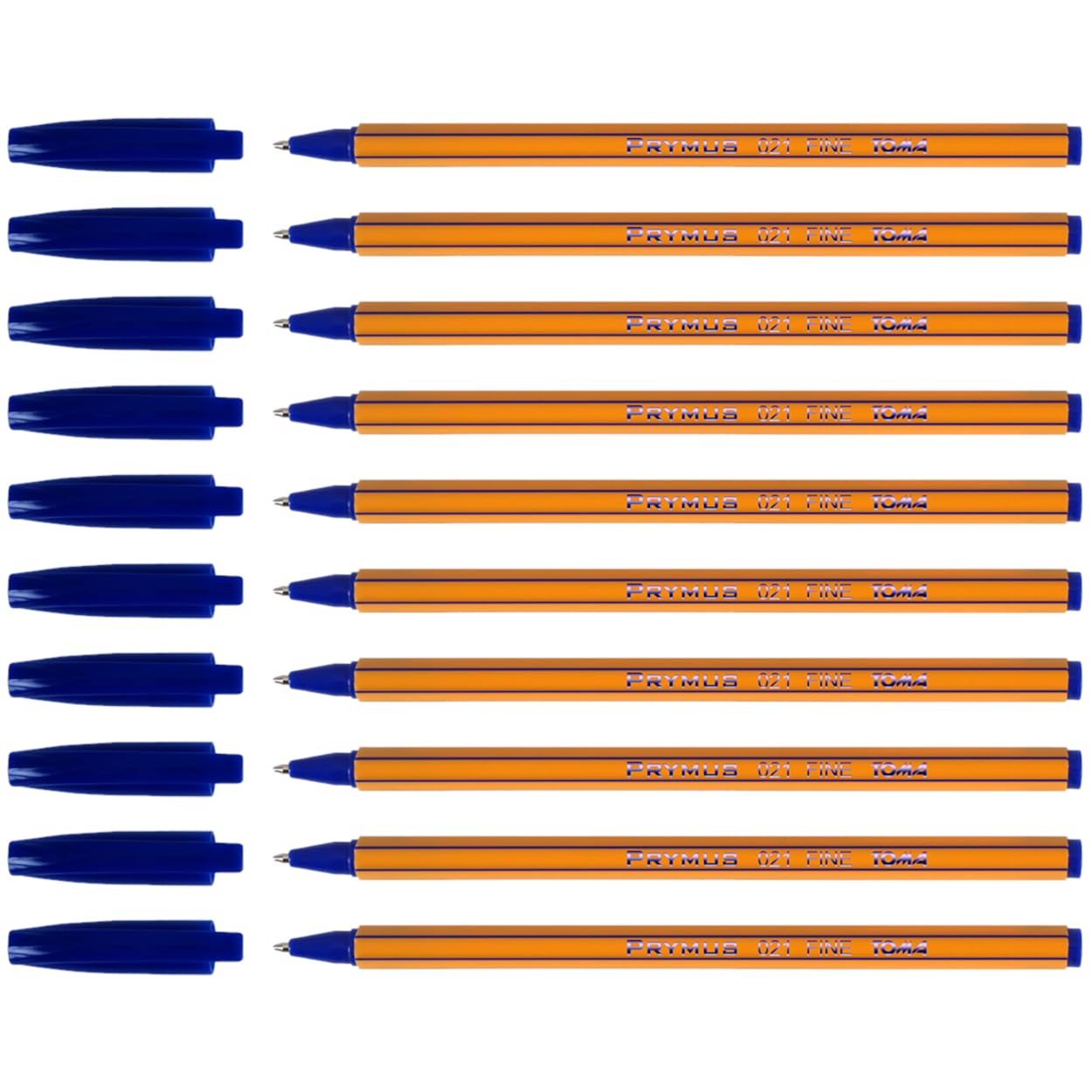Ballpoint Pens, Smudge Free Ballpoint Pens, Fine Point 0.7 mm, Ideal for School, Office, Everyday Use (Blue, 10 Pens)