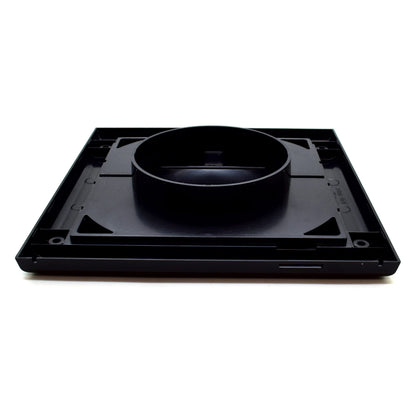 Black Gravity Grille 125 mm / 5" External Ducting Air Vent with Round Spigot and Non-Return Gravity Shutters for Extractor Fans