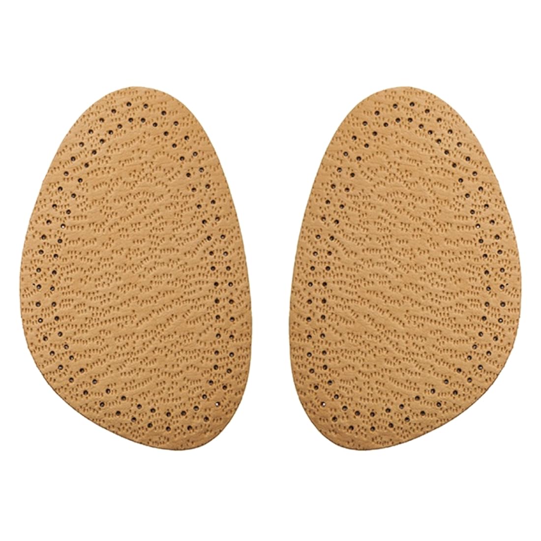 Half Insoles, Shoes Cushion Inserts - Comfortable Premium Tan Leather & Latex - Forefoot Insoles for Heels, Flats (Size: UK 3 - 6)