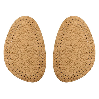 Half Insoles Shoes Cushion Inserts - Comfortable Premium Tan Leather & Latex - Forefoot Insoles for Heels, Flats (Size: UK 7 - 10)