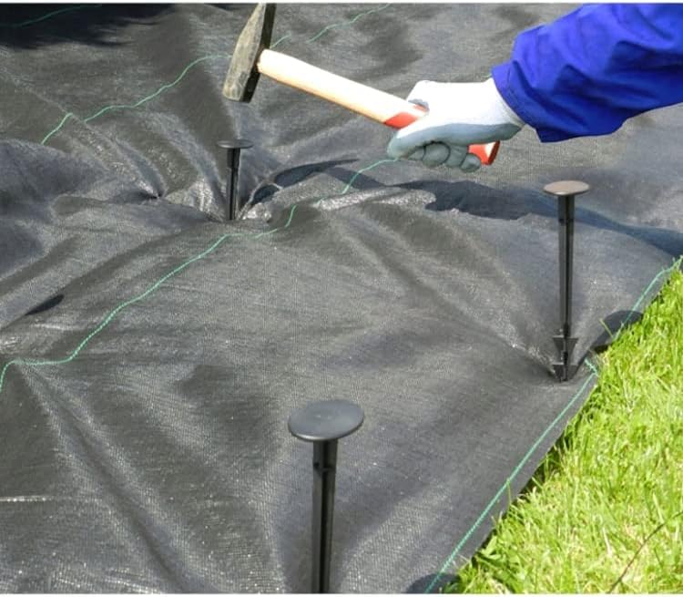 1 x 50 m / 3.2 x 164 ft Weed Control Membrane, Weed Control Woven Fabric, Ground Cover Sheet, 100 GSM, UV Stabilised + 20 Pegs