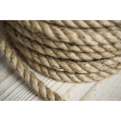 30 mm Jute Rope, 10 metres / 32 ft Long, Strong Natural Hessian Cord, Perfect for Decking, Gardening, Bundling, Camping, DIY