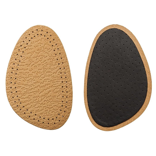 Half Insoles, Shoes Cushion Inserts - Comfortable Premium Tan Leather & Latex - Forefoot Insoles for Heels, Flats (Size: UK 3 - 6)