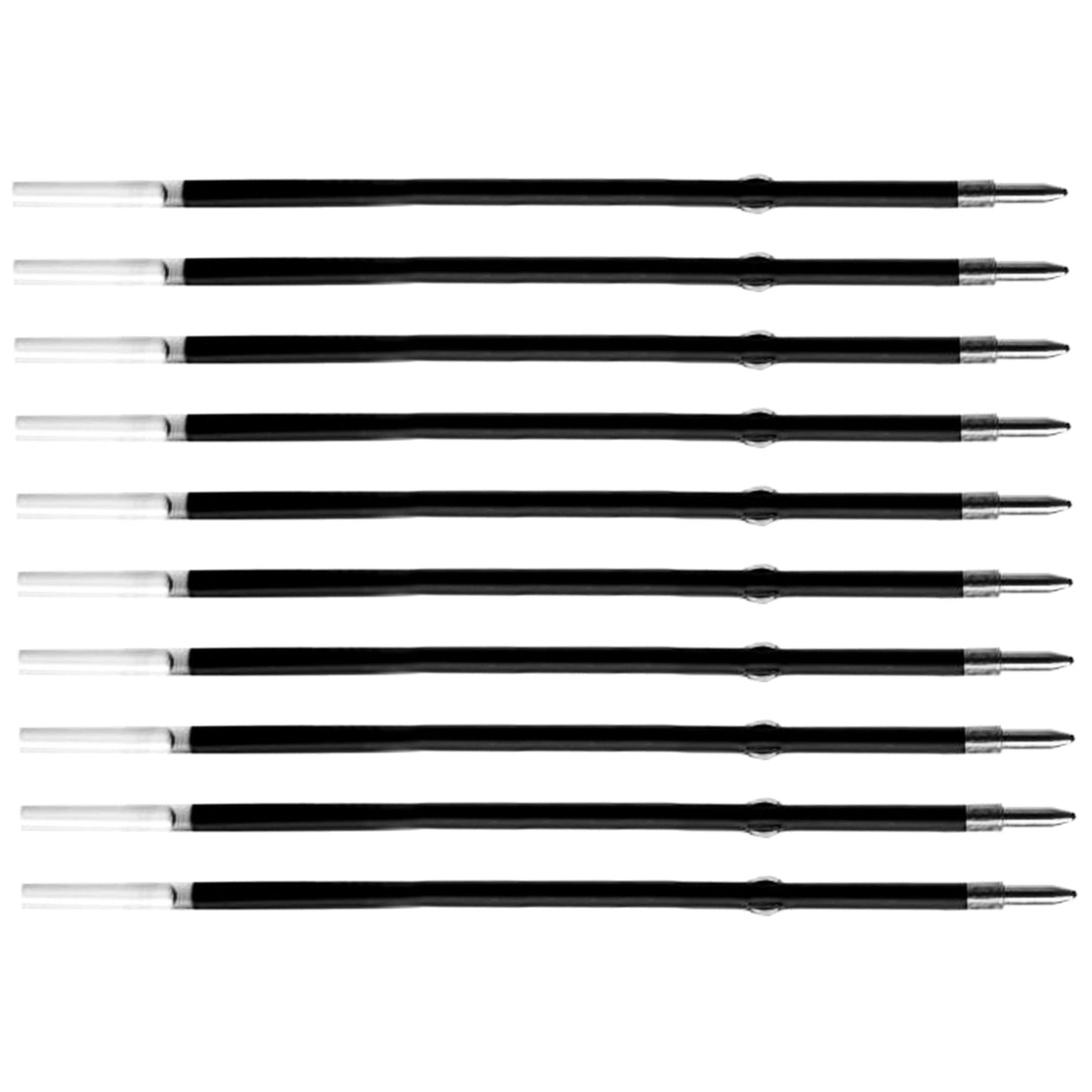 10 Pcs Ballpoint Pen Refills, Length 107 mm, Retractable Pen Refills, Smooth Writing, Smudge Free Ballpoint Pen Refills (Black)