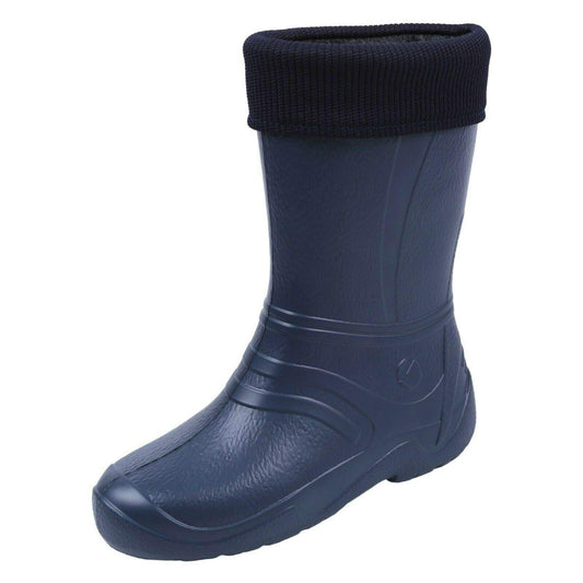 Navy Blue Women's Ladies Wellies Lightweight EVA Wellington Boots Rain Boots Waterproof Durable Gardening (Size 5 UK / 38 EU)