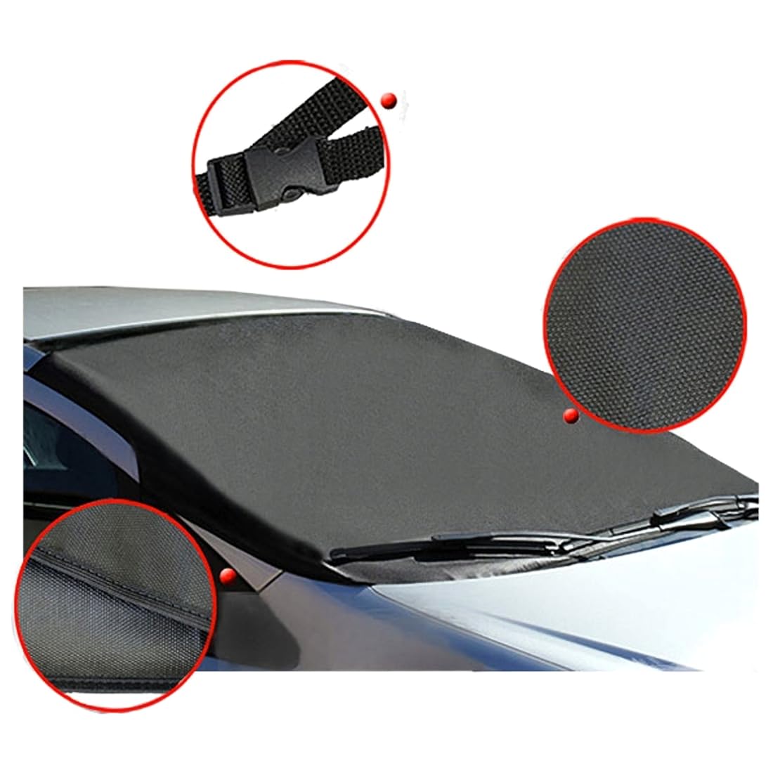 Car Windscreen Cover, Snow UV Ice Protection, Car Windshield Cover 157 x 88 cm, Windshield Frost Guard Fit for Cars in All Weather