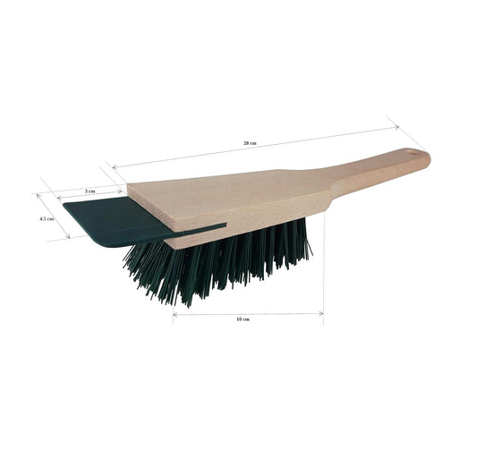 Lawnmower Cleaning Brush with Scraper for Cleaning Lawnmowers, Scarifiers and Other Garden Tools