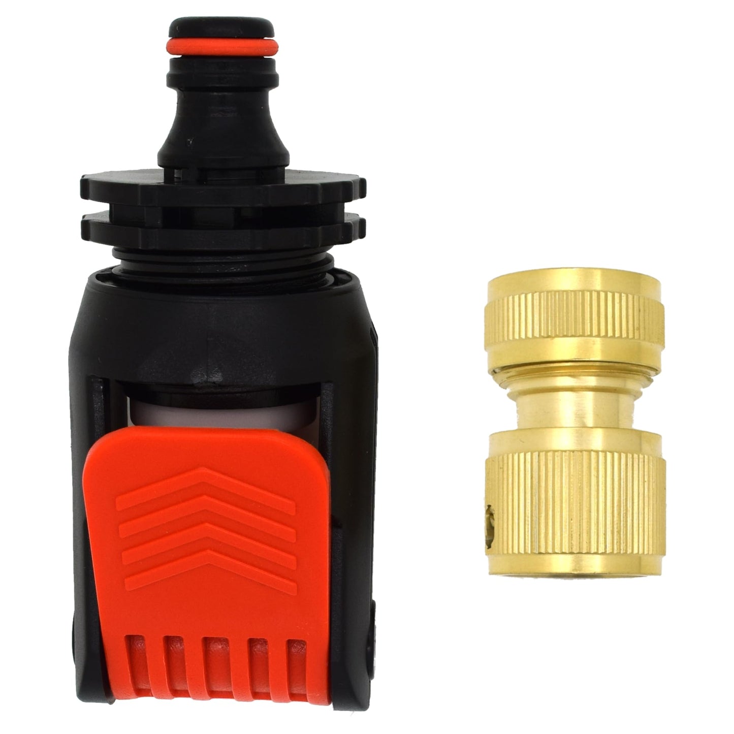 Universal Tap to Hose Connector Set with Brass Garden Hose Pipe Connector - Hozelock Compatible - Fits 1/2" - 5/8" Pipe (T1)
