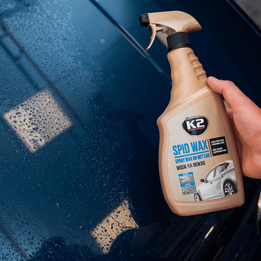 K2 Spid Wax 750ml Synthetic Spray Wax - Wet Drying Wax and Quick Detailer for Car Paint