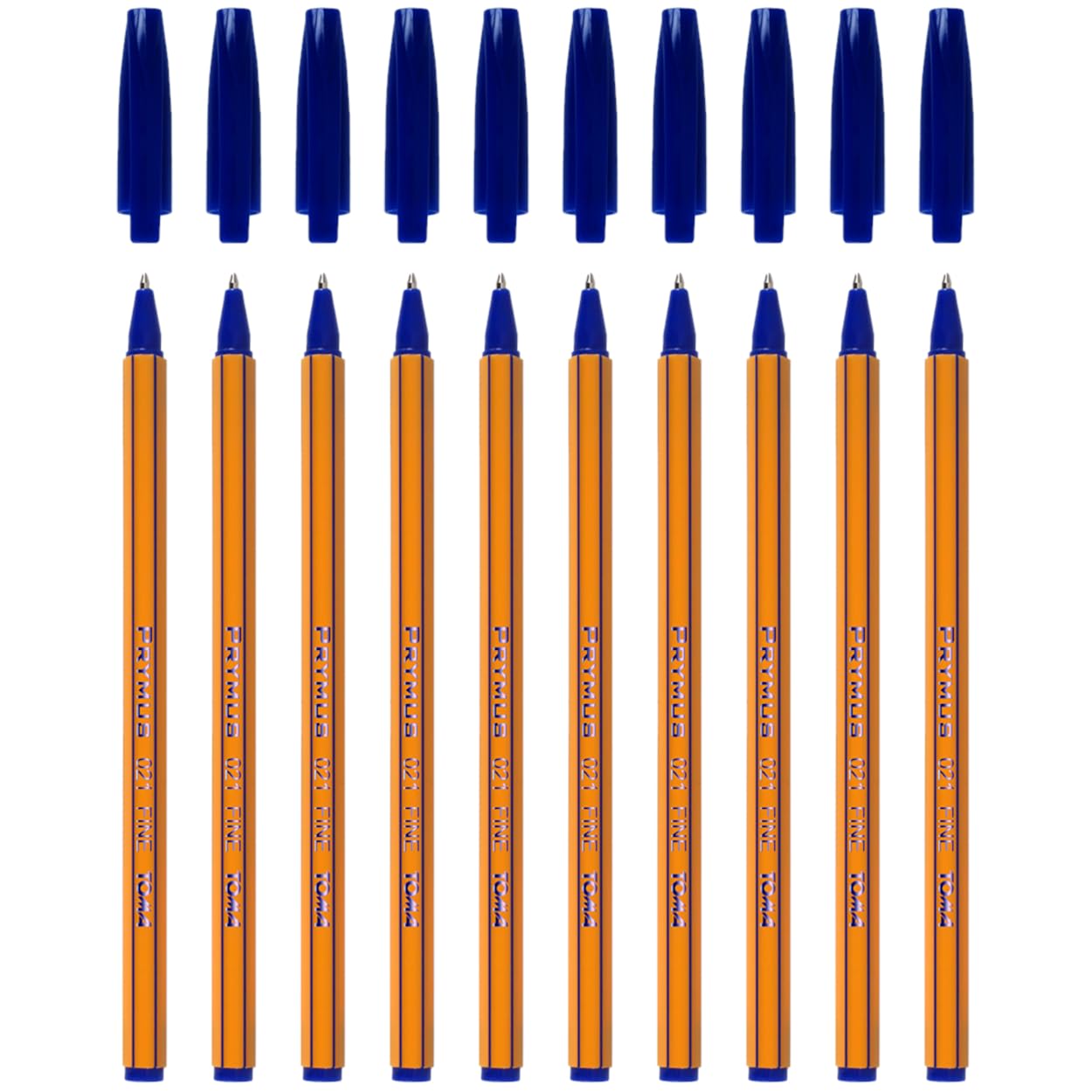 Ballpoint Pens, Smudge Free Ballpoint Pens, Fine Point 0.7 mm, Ideal for School, Office, Everyday Use (Blue, 10 Pens)