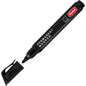 Black Permanent Marker Pen - Waterproof 2.0 mm Fibre Tip - Durable Writing Marker for Cardboard, Plastic, Metal, Glass, Wood