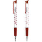 Ballpoint Pens, Retractable Smudge Free Pens, Extra Fine Point 0.5 mm, Ideal for School, Office, Everyday Use (Red, 2 Pens)