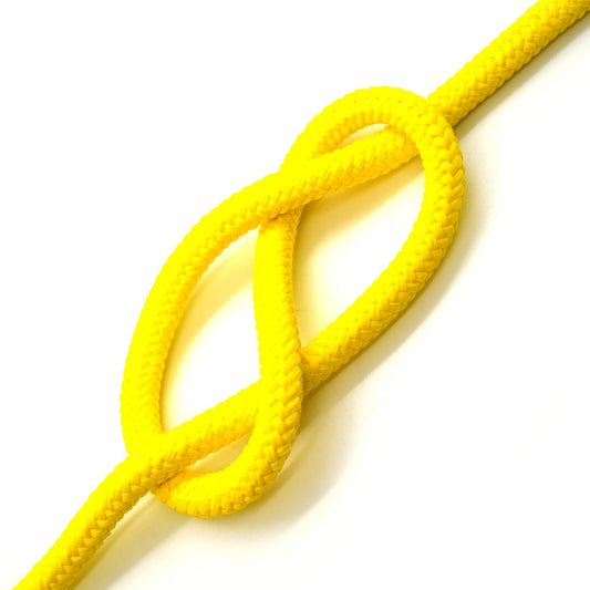 8mm x 10 metres / 32.8 ft of Yellow Polypropylene Rope, Solid Braided Poly Rope Cord Twine for Boating, Yachting, Camping