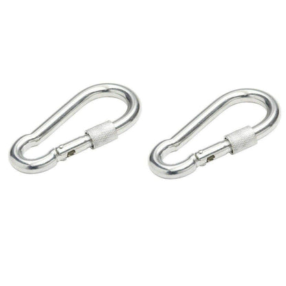 6 x 10 mm Locking Carabiner Spring Loaded Snap Hook Clip Buckle