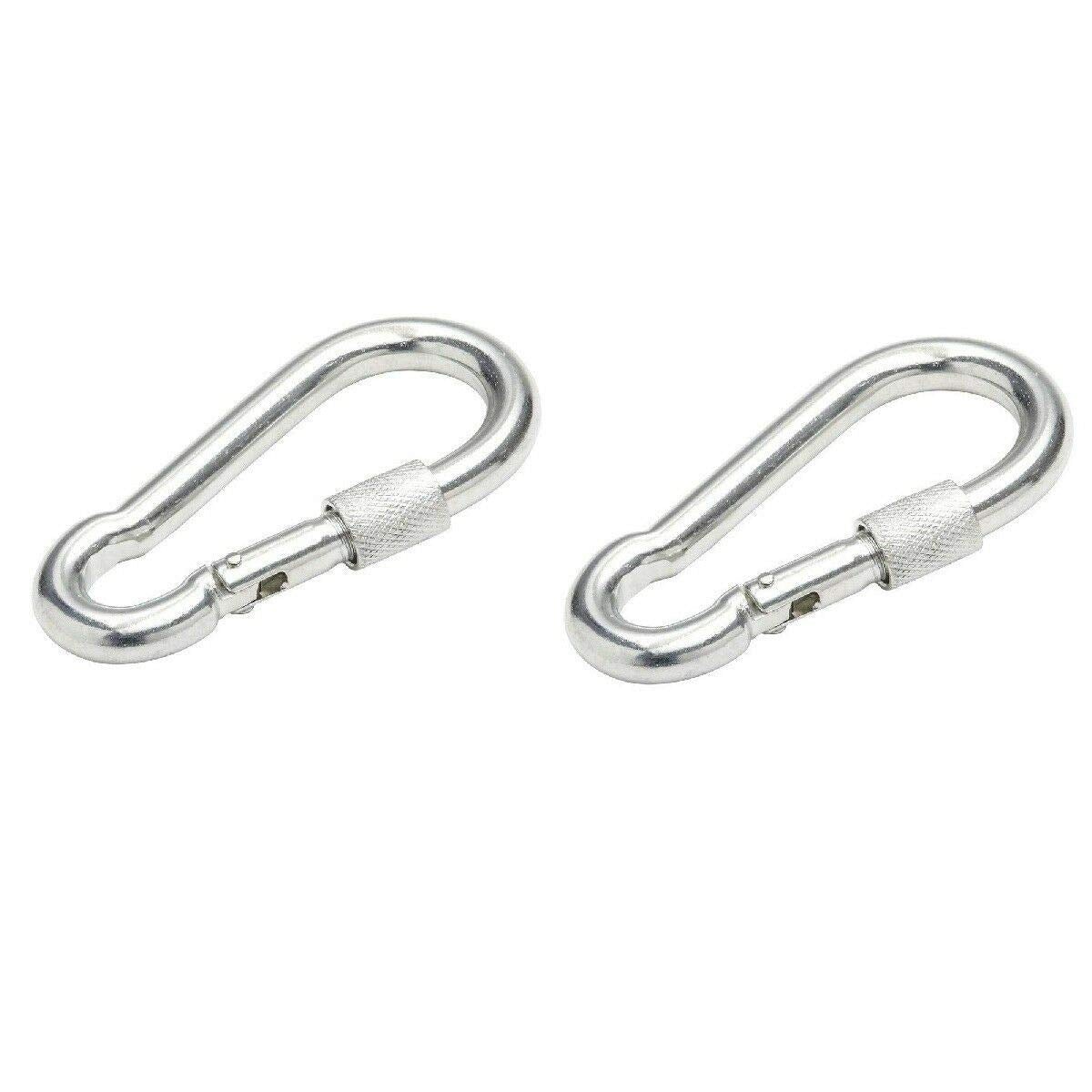 Spring Loaded Snp Clips 4 x 7 mm Locking Carabiner Spring Loaded Snap Hook Clip Buckle – SolaDirect