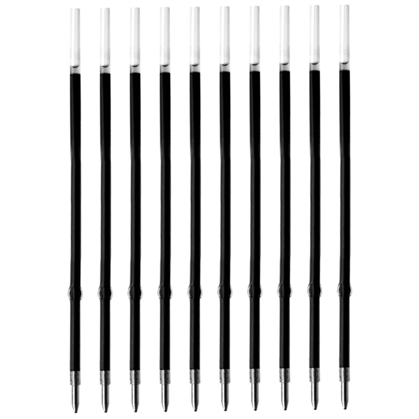 10 Pcs Ballpoint Pen Refills, Length 107 mm, Retractable Pen Refills, Smooth Writing, Smudge Free Ballpoint Pen Refills (Black)