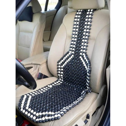 Black Wooden Beaded Massage Car Front Seat Cover Cushion Comfortable