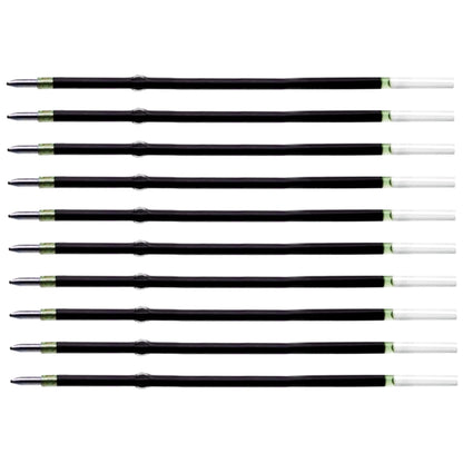 10 Pcs Ballpoint Pen Refills, Length 107 mm, Retractable Pen Refills, Smooth Writing, Smudge Free Ballpoint Pen Refills (Green)