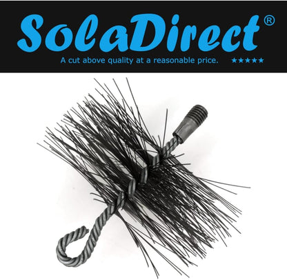 Chimney Brush Head, Stiff Metal Wire Chimney Brush Head, Removes Stubborn Dirt and Debris from Flue and Chimney Walls (Diameter: 1