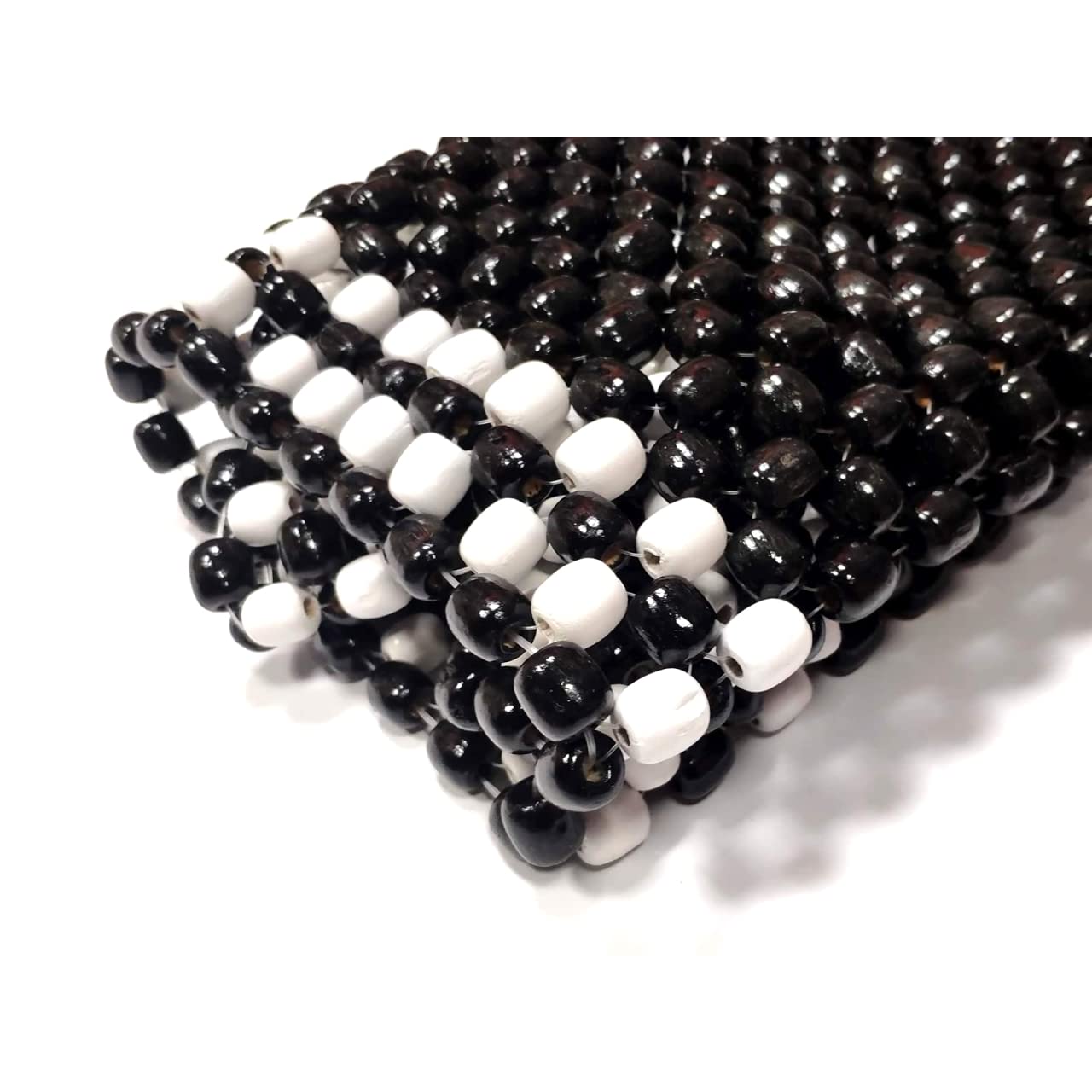 Black Wooden Beaded Massage Car Front Seat Cover Cushion Comfortable
