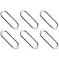 6 Pcs Buckles Set for 40 mm / 1.57" Webbing Strap, 6 x Oval Loops, Metal, Silver, Bag Making, Accessories, Straps, DIY, Crafts