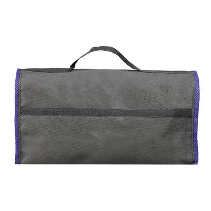 Car Boot Organiser Bag Anti Slip Foldable for Boot Storage Case Tool Bag Boot Tidy Bag, Suitable for All Vehicles, Black & Blue (M)