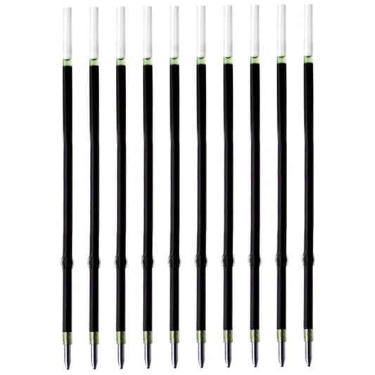 10 Pcs Ballpoint Pen Refills, Length 107 mm, Retractable Pen Refills, Smooth Writing, Smudge Free Ballpoint Pen Refills (Green)