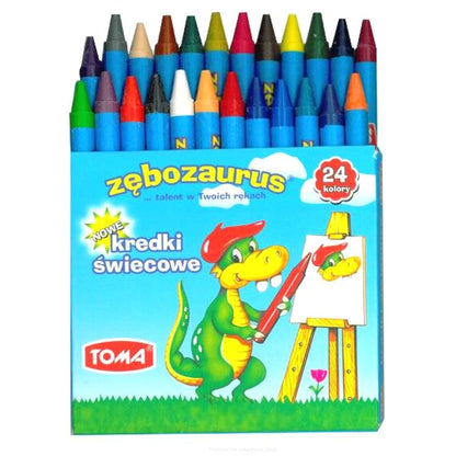 24 pcs Wax Crayons Set for Kids, Children Party, Colouring Art, 24 Bright and Vibrant Colours, Non-Toxic