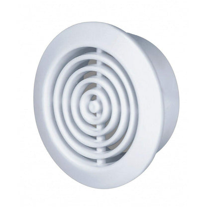 2 x White Round Air Vent Grille 45 mm / 52 mm Soffit Furniture Ventilation Cover