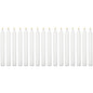 White Table Household Dinner Tapered Candles, Decorative Household Candles, 6 Hours Burning Time, 18cm / 7" Long (Pack of 16)