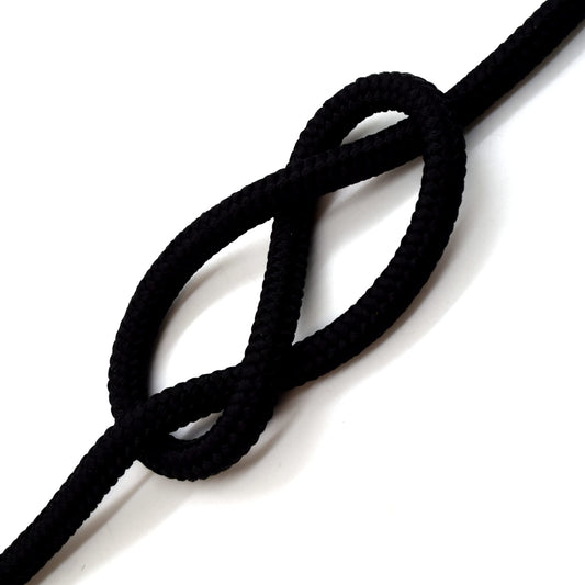 12mm x 5 metres / 16.4 ft of Black Polypropylene Rope, Solid Braided Poly Rope Cord Twine for Boating, Yachting, Camping