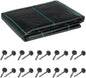1 x 50 m / 3.2 x 164 ft Weed Control Membrane, Weed Control Woven Fabric, Ground Cover Sheet, 100 GSM, UV Stabilised + 20 Pegs