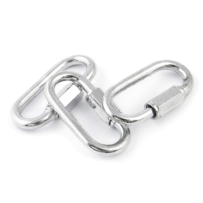 10 x 4 mm Oval Locking Carabiner Quick Link Chain Connector Keychain Buckle