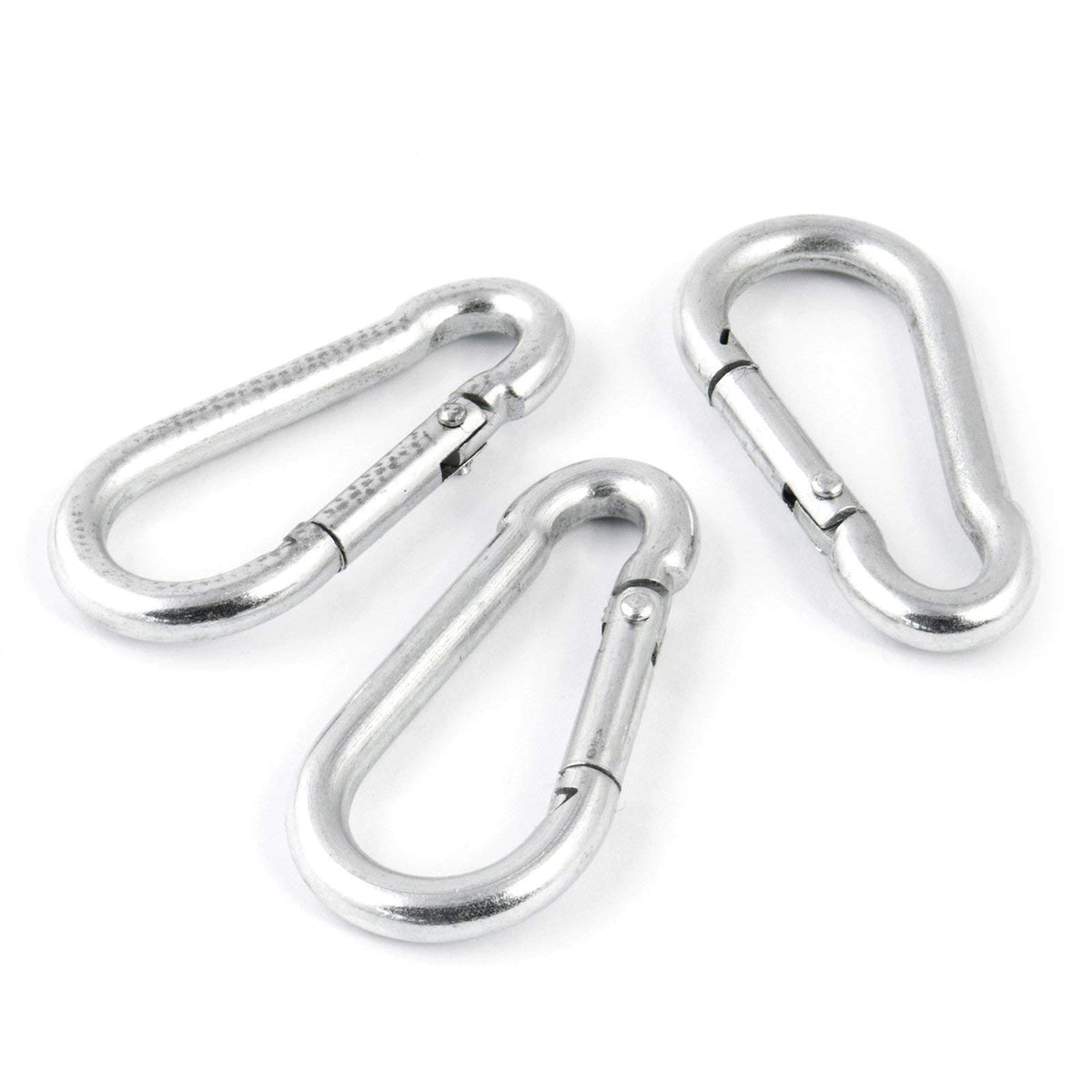 Spring Loaded Snp Clips 2 pcs of 7 mm x 70 mm Carabiner Spring Loaded Snap Hook Clip Buckle ...