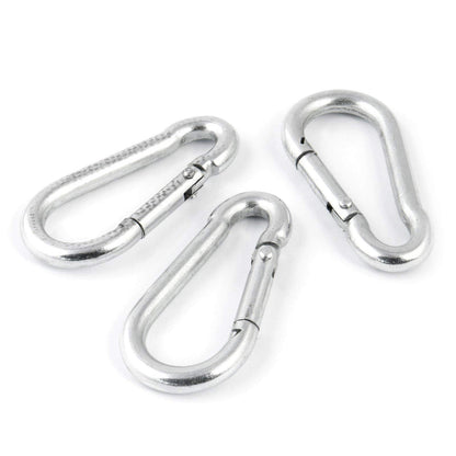 2 pcs of 7 mm x 70 mm Carabiner Spring Loaded Snap Hook Clip Buckle
