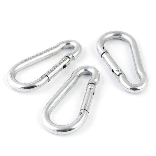 2 pcs of 7 mm x 70 mm Carabiner Spring Loaded Snap Hook Clip Buckle