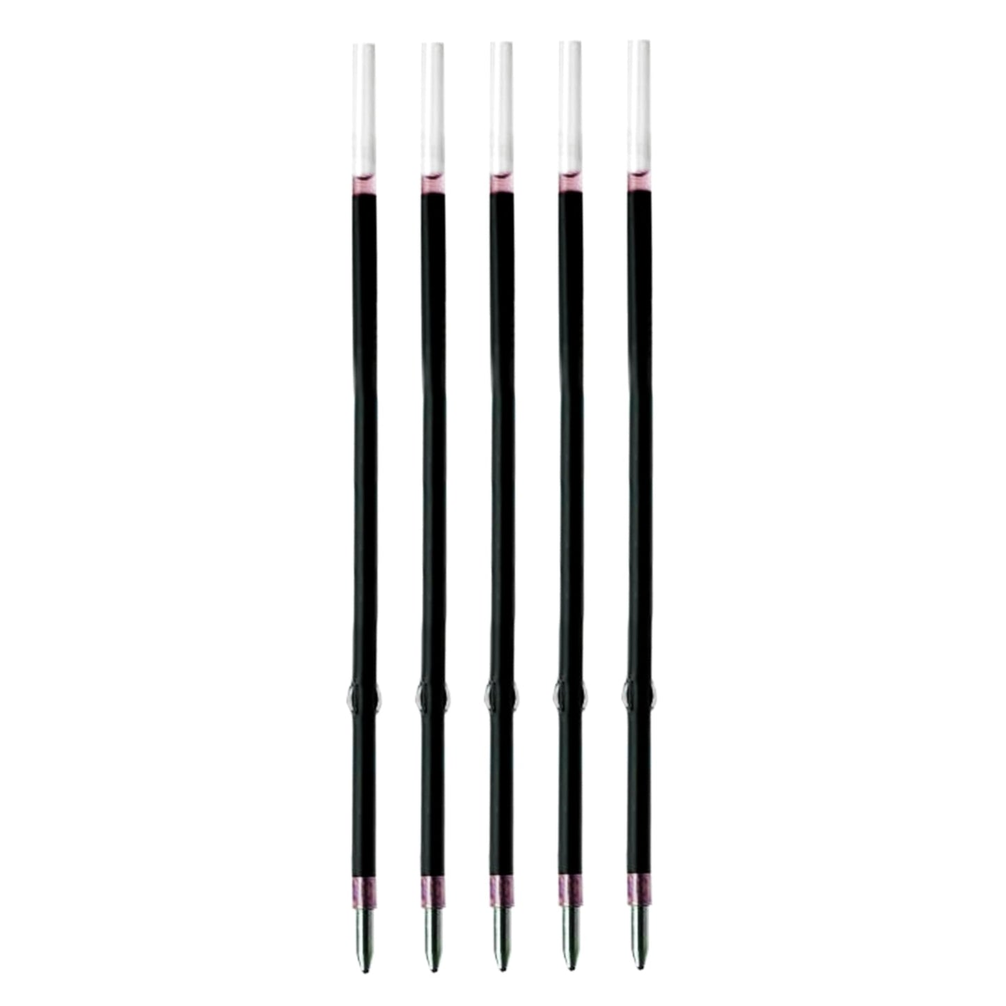 5 Pcs Ballpoint Pen Refills, Length 107 mm, Retractable Pen Refills, Smooth Writing, Smudge Free Ballpoint Pen Refills (Red)