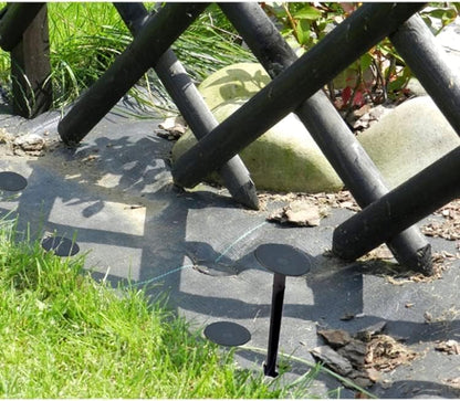 1 x 50 m / 3.2 x 164 ft Weed Control Membrane, Weed Control Woven Fabric, Ground Cover Sheet, 100 GSM, UV Stabilised + 20 Pegs