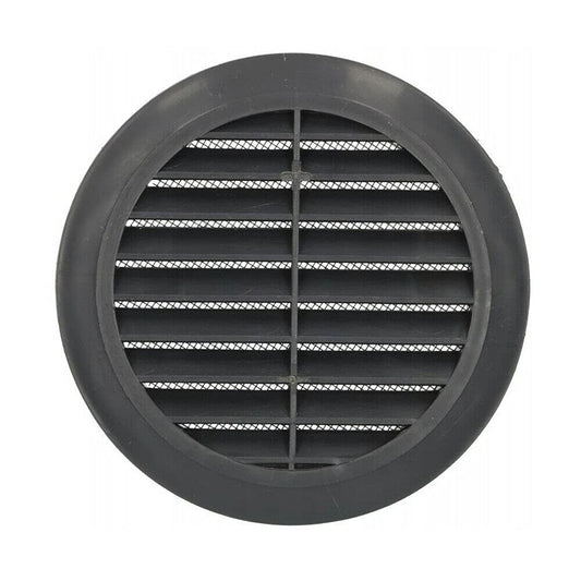 Graphite Grey Circle Round Air Vent Fit 100 to 150 mm Round Ducting Ventilation Cover Supply Fly Net