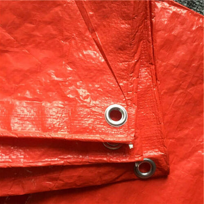 5 x 6 m Tarpaulin Cover - Orange 90GSM - Waterproof, Frost-Resistant, UV Protection, Multipurpose, Groundsheet