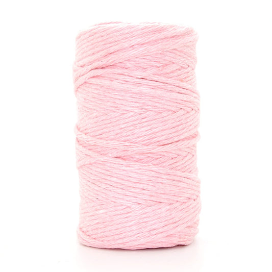 Premium Pink Macrame Cord Twine, 50 m / 164 ft of 3 mm Thick Natural Cotton Thread Yarn Macrame Rope (Reel)