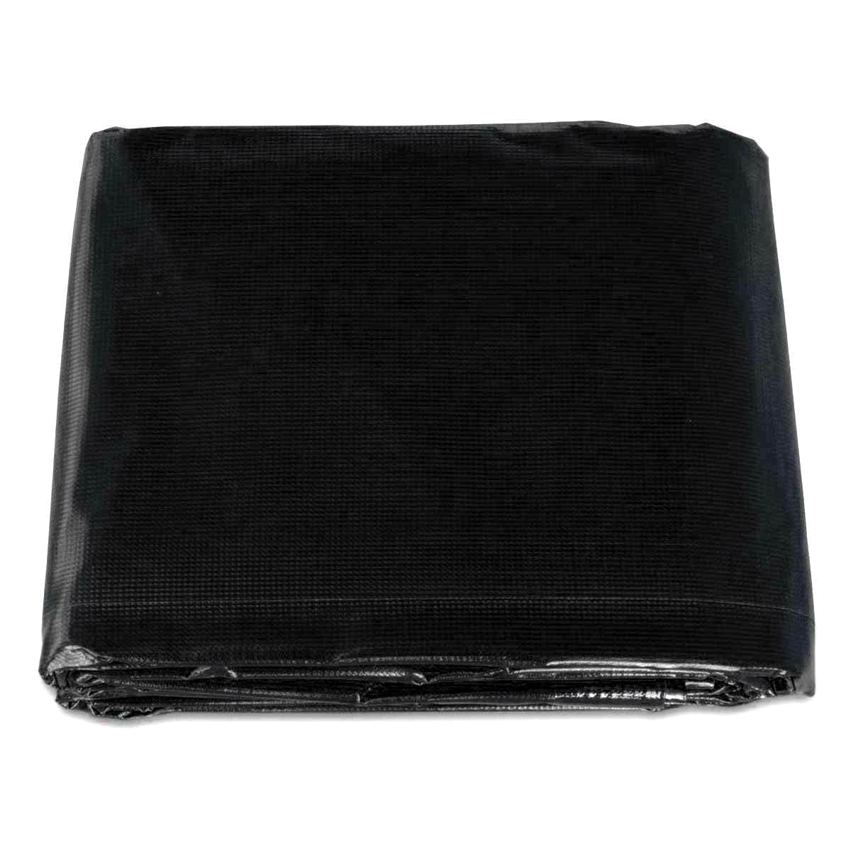 1.5 x 2 m Tarpaulin Waterproof Heavy Duty Cover Ground Sheet Camping with 4 Tarp Clips + 10m / 30ft Bungee Cord (Black - 235GSM)