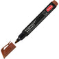 Brown Permanent Marker Pen - Waterproof 2.0 mm Fibre Tip - Durable Writing Marker for Cardboard, Plastic, Metal, Glass, Wood